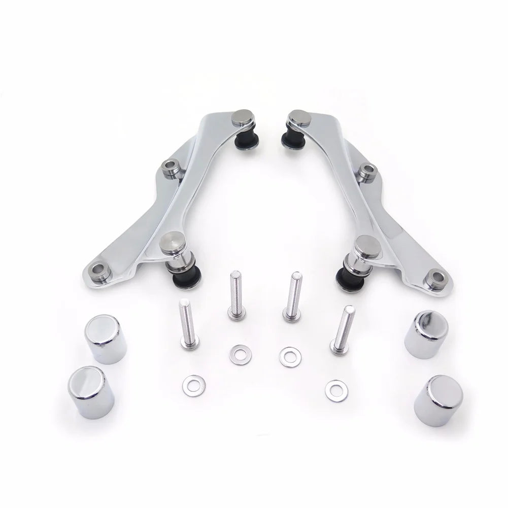 Chrome Motorcycle 4-point Docking Hardware Kit with Cover O73954