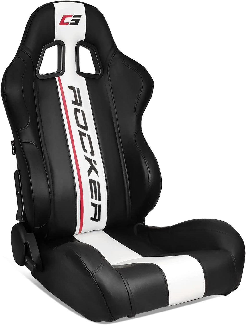 Black PU & Carbon Leather Racing Seats with Dual Sliders M906