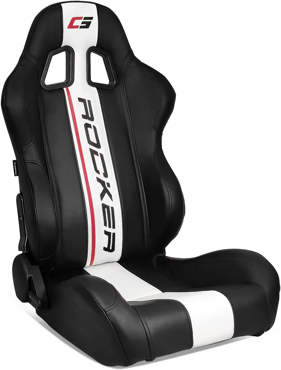 Black PU & Carbon Leather Racing Seats with Dual Sliders M906