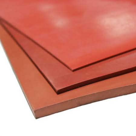 Red SBR Sheet 1/16 x 22 x 3 ft W x 8 ft L Y2465