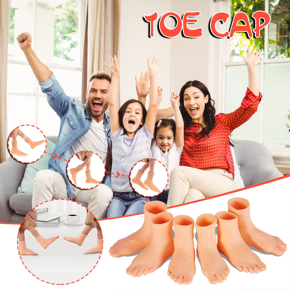 6PCS Left and Right Feet Toys C3659