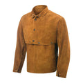 Brown Large Side Split Cowhide Welding Cape Sleeves with Bib J156566