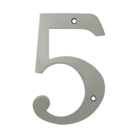 6 in. House Numbers, Satin Nickel - Solid Brass S396