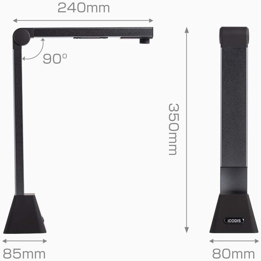 Document Camera & Overhead Scanner X3: Portable 8MP High Definition Capture Size A3 Multi-Language OCR USB Doc Cam J1549