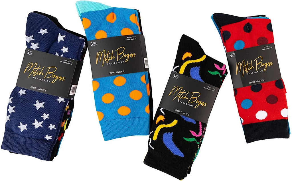 Colorful Funky Crew Socks 12 Pack D788677