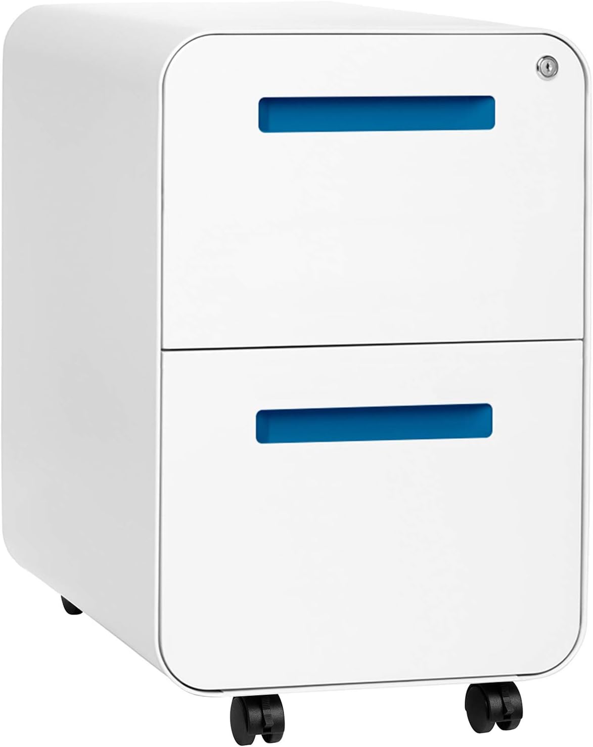 White 2-Drawer Mobile File Cabinet C2107