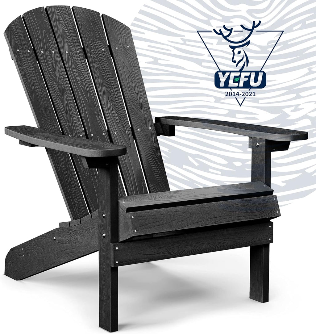 Black Plastic Adirondack Chair C84376