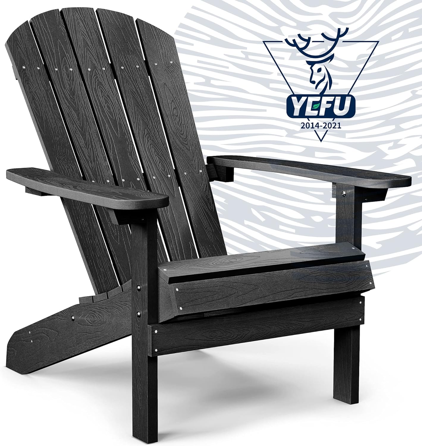 Black Plastic Adirondack Chair C84376