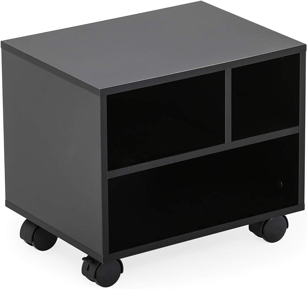 White Mobile Printer Stand Under Desk Work Cart W607