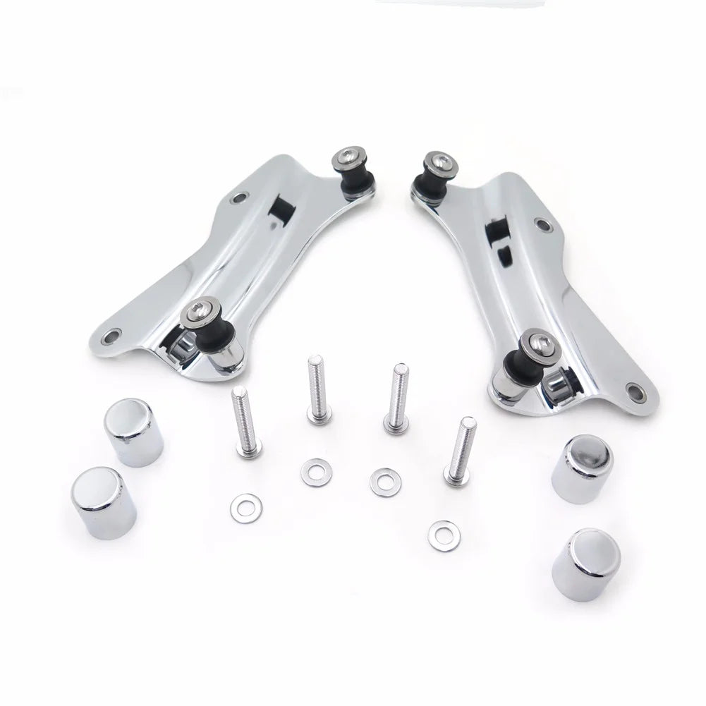 Chrome Motorcycle 4-point Docking Hardware Kit with Cover O73954