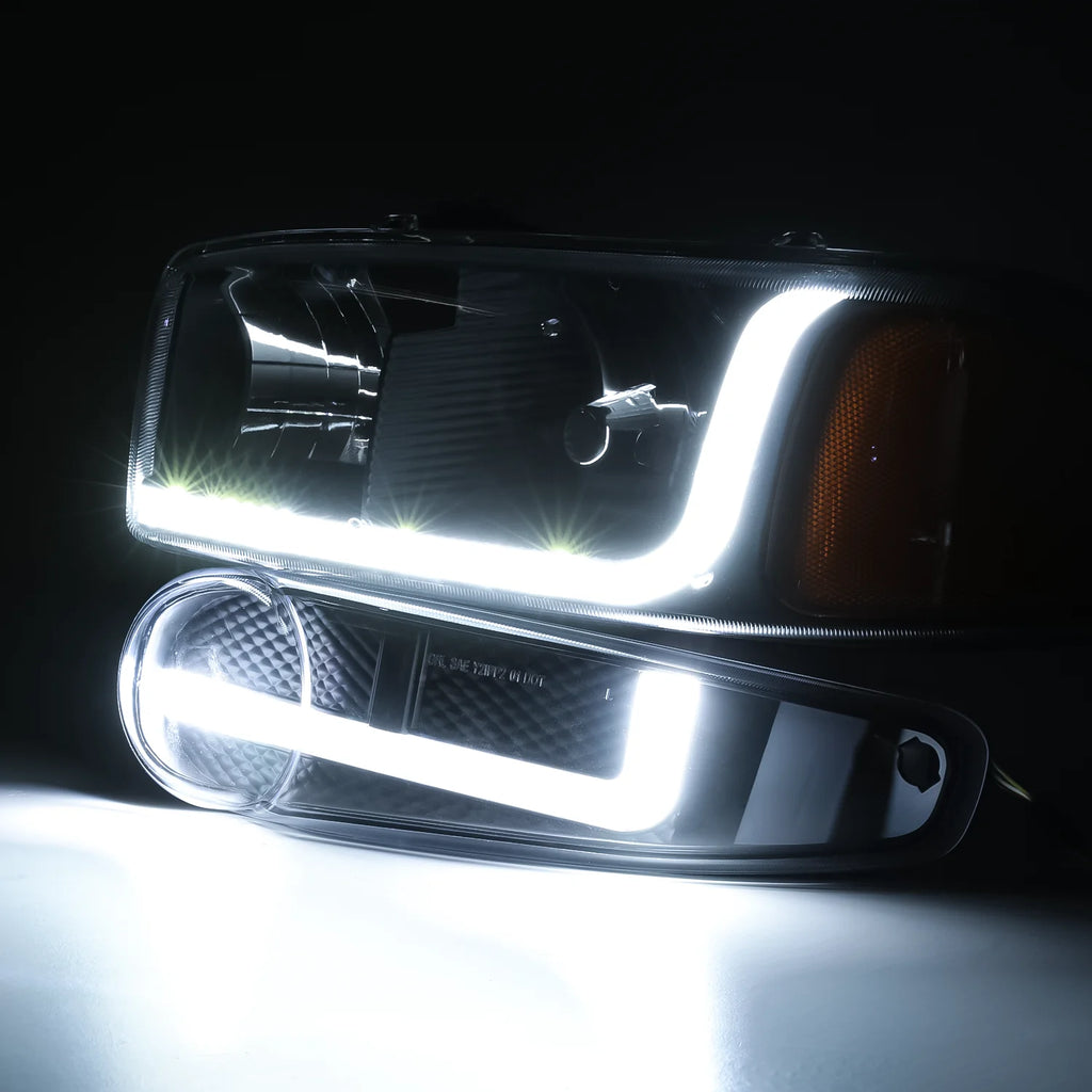Headlights Assembly with 2 Pairs Pre-Assembled 6000K LED Bulbs L262