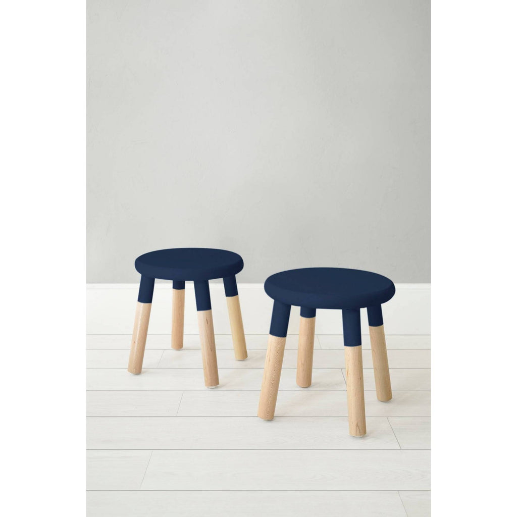 Kids Chair, Set of 2, Maple, Deep Blue I345039