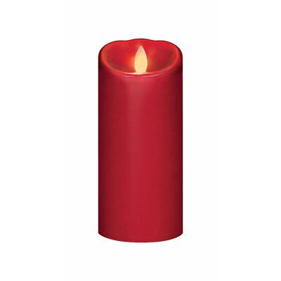 4 Piece Unscented Pillar Candle Set, Red D49711