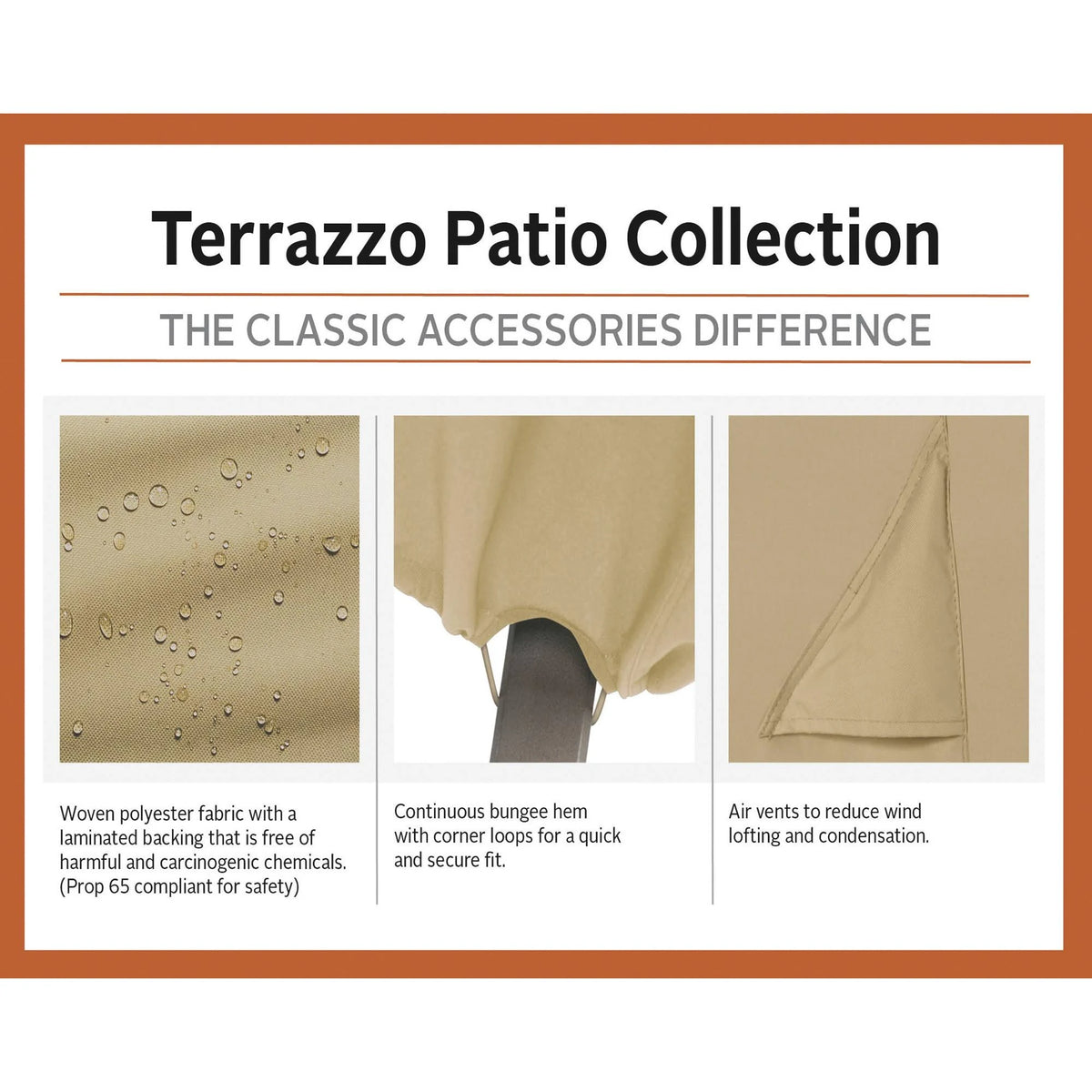 Terrazzo Patio Table & Chair Set Cover X98823