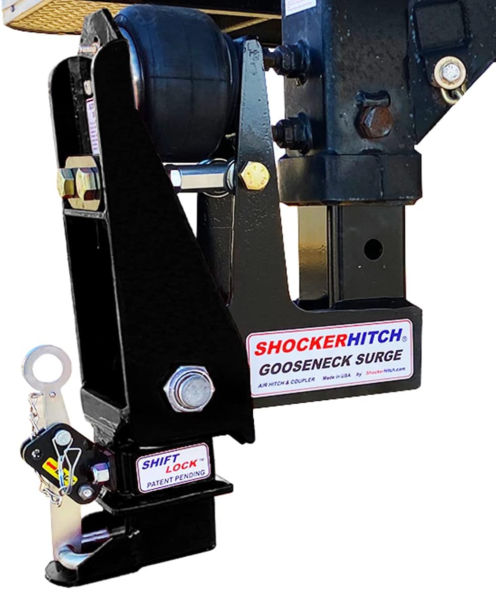 Gooseneck Air Hitch & Coupler, Square 4 Straight Pin 30K Coupler 9 Offset W5412