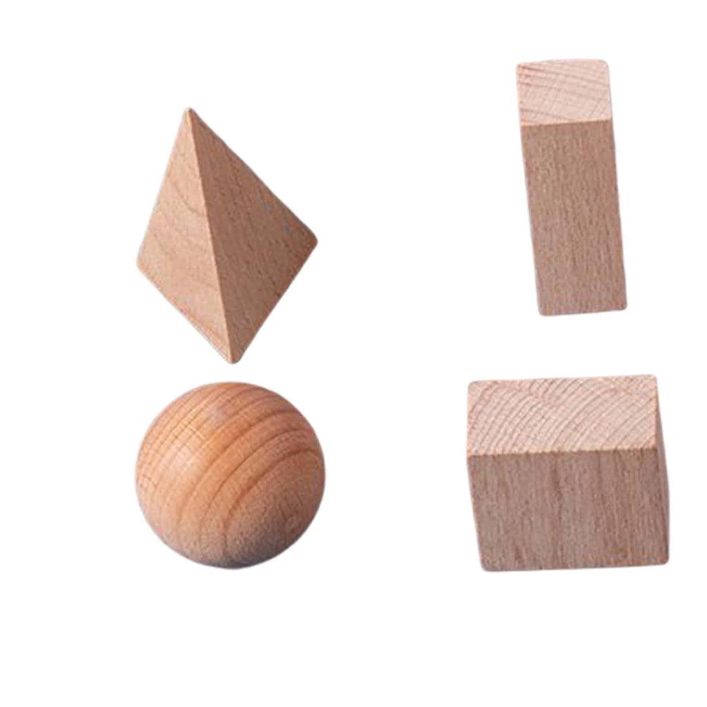 Wood Geometric Solids Math Toys S8198