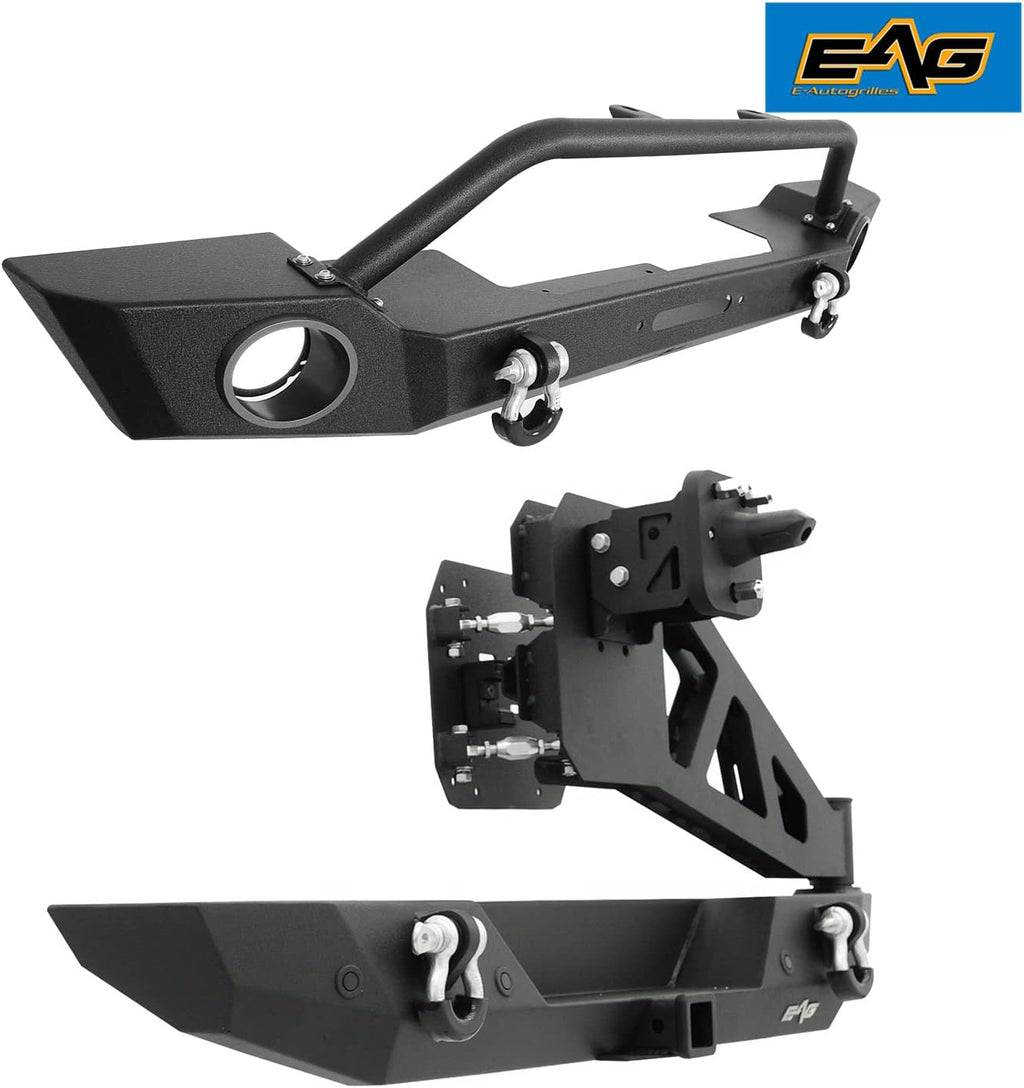 Rock Crawler Front Bumper with Tire Carrier Combo for Wrangler JL Z91205