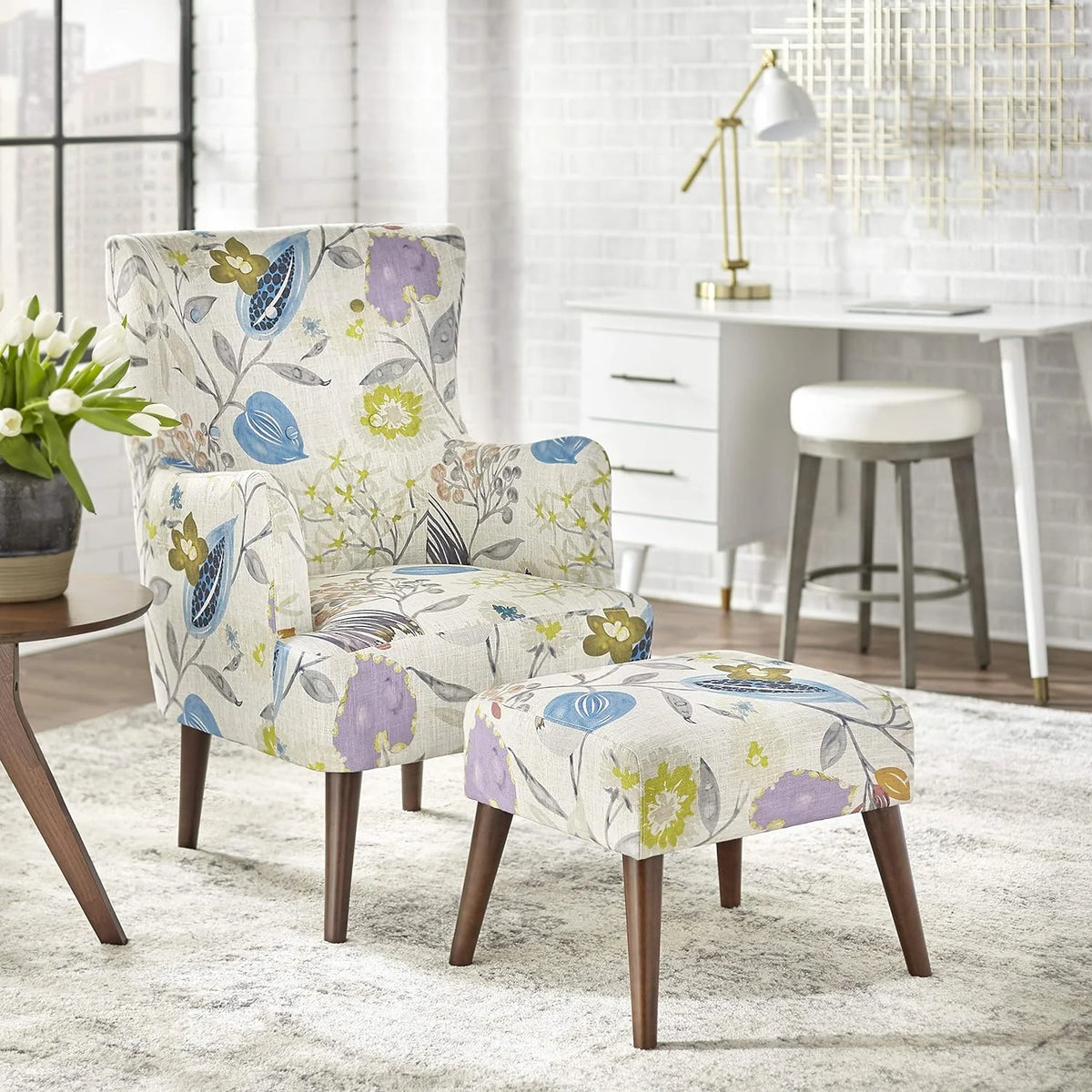 Floral Arm Chair O7747