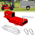 2" Receiver Trailer Towing Adapter with Chain Red Pack of 2 H33836
