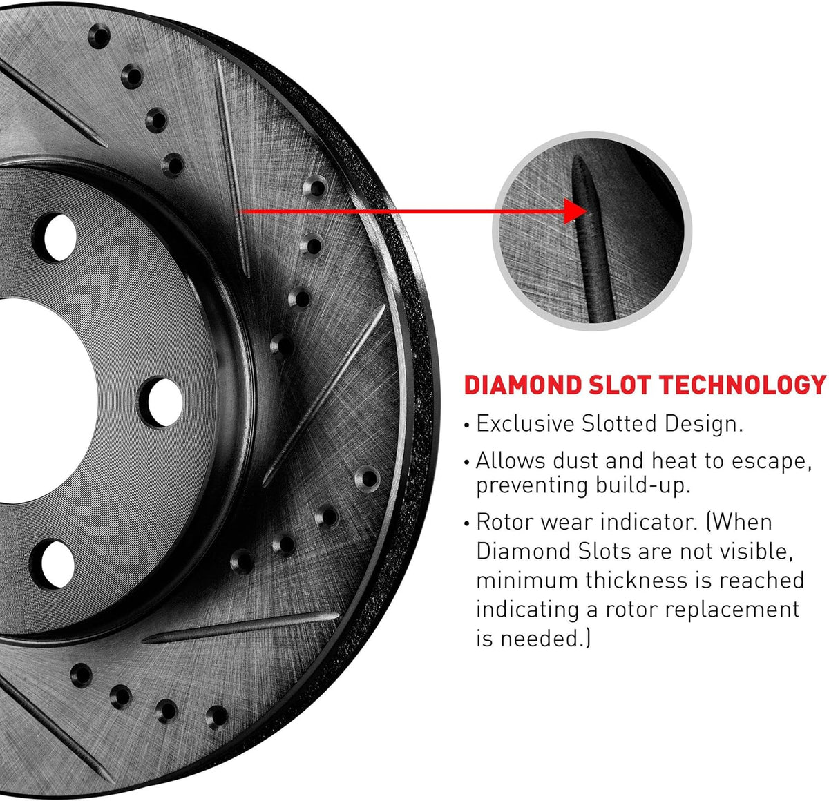 Black Drilled Slotted Brake Rotors Kit & Semi-Met Pads X467
