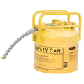 5 Gallon Yellow Galvanized Steel Safety Can with Flexible Hose G240489