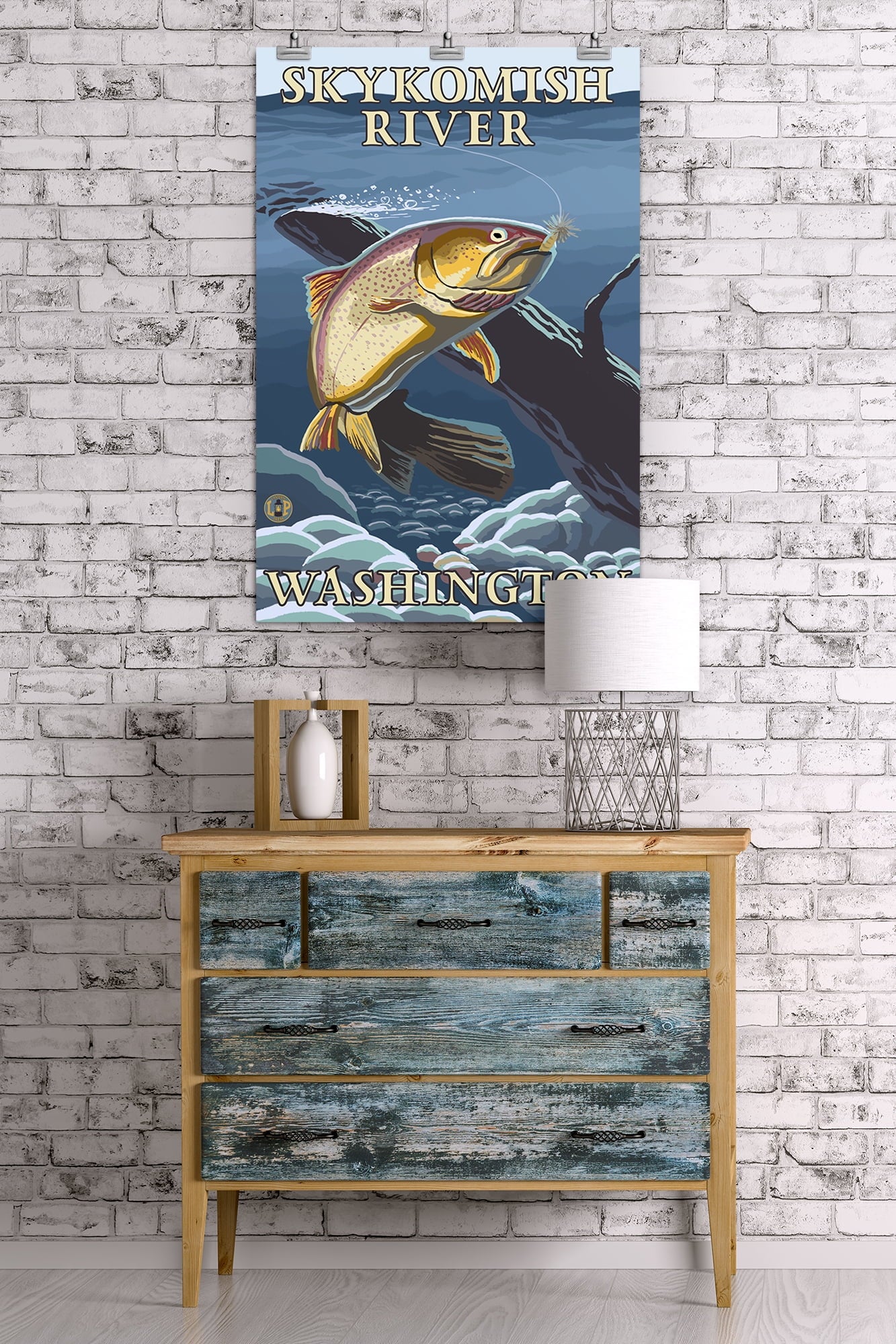 Trout Fishing Cross-Section Poster, 24x36 Giclee Gallery Print S363728