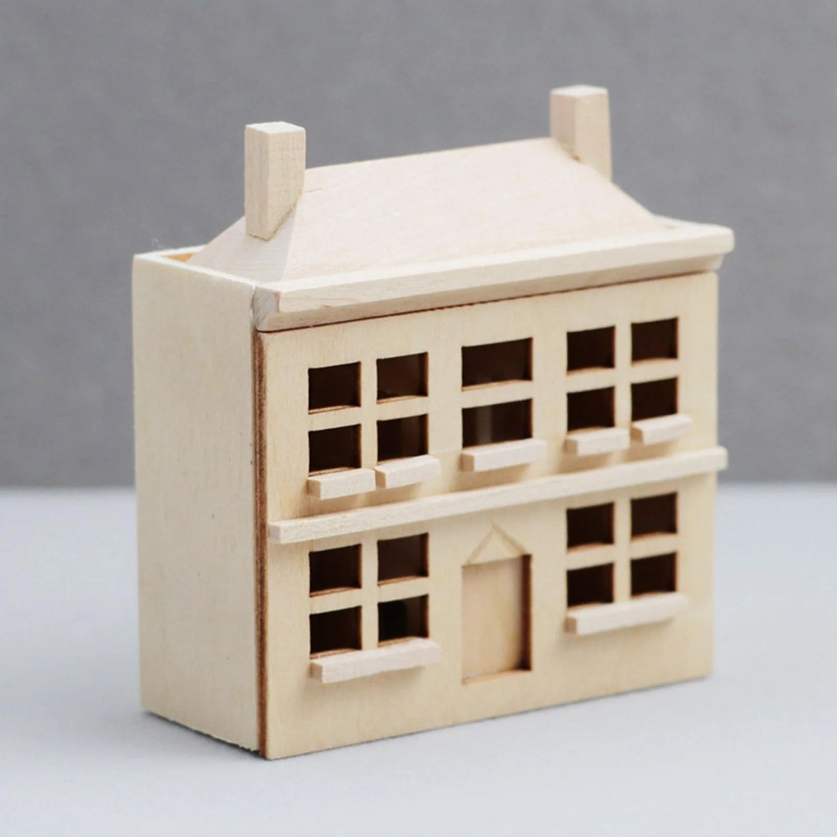 1/12 Dollhouse Villa House Handcraft Unpainted Miniature T318280