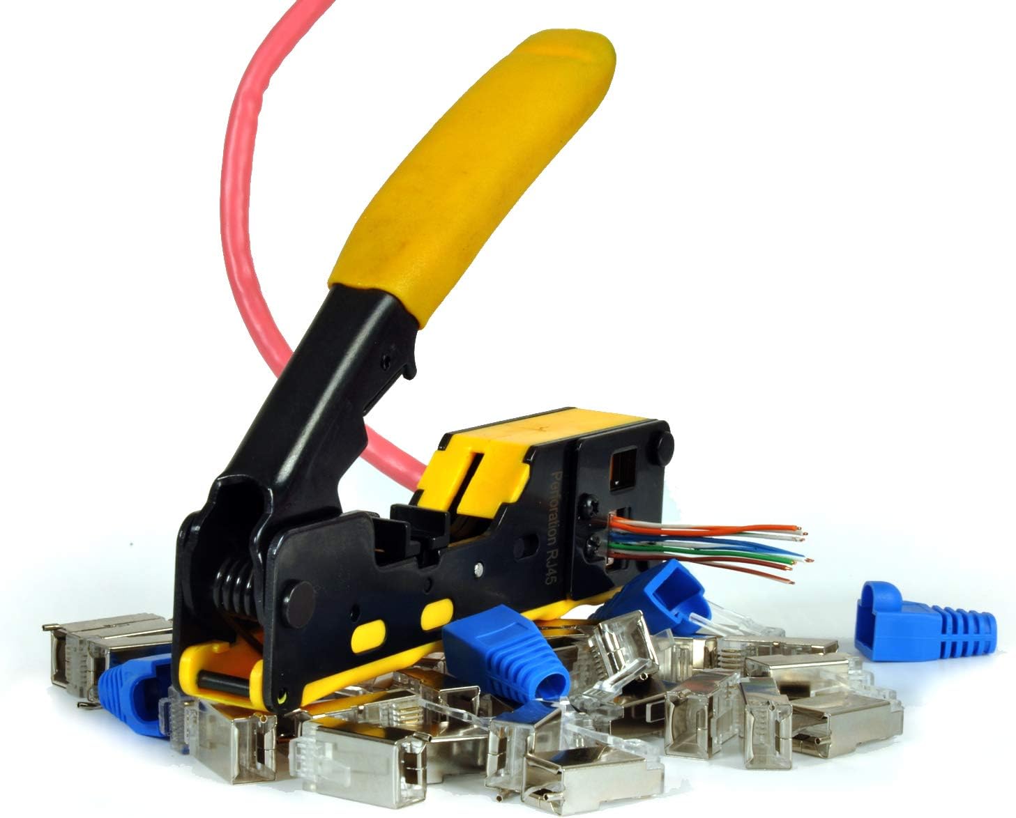Pass-Through Crimper for UTP/FTP Cable Connector, Pack of 2 X99166