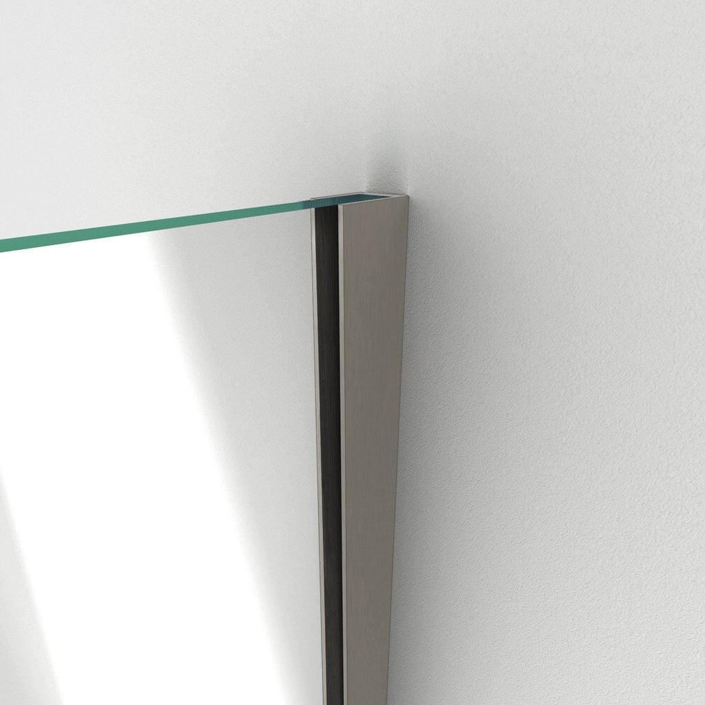 Brushed Nickel Hinged Shower Door Y153926