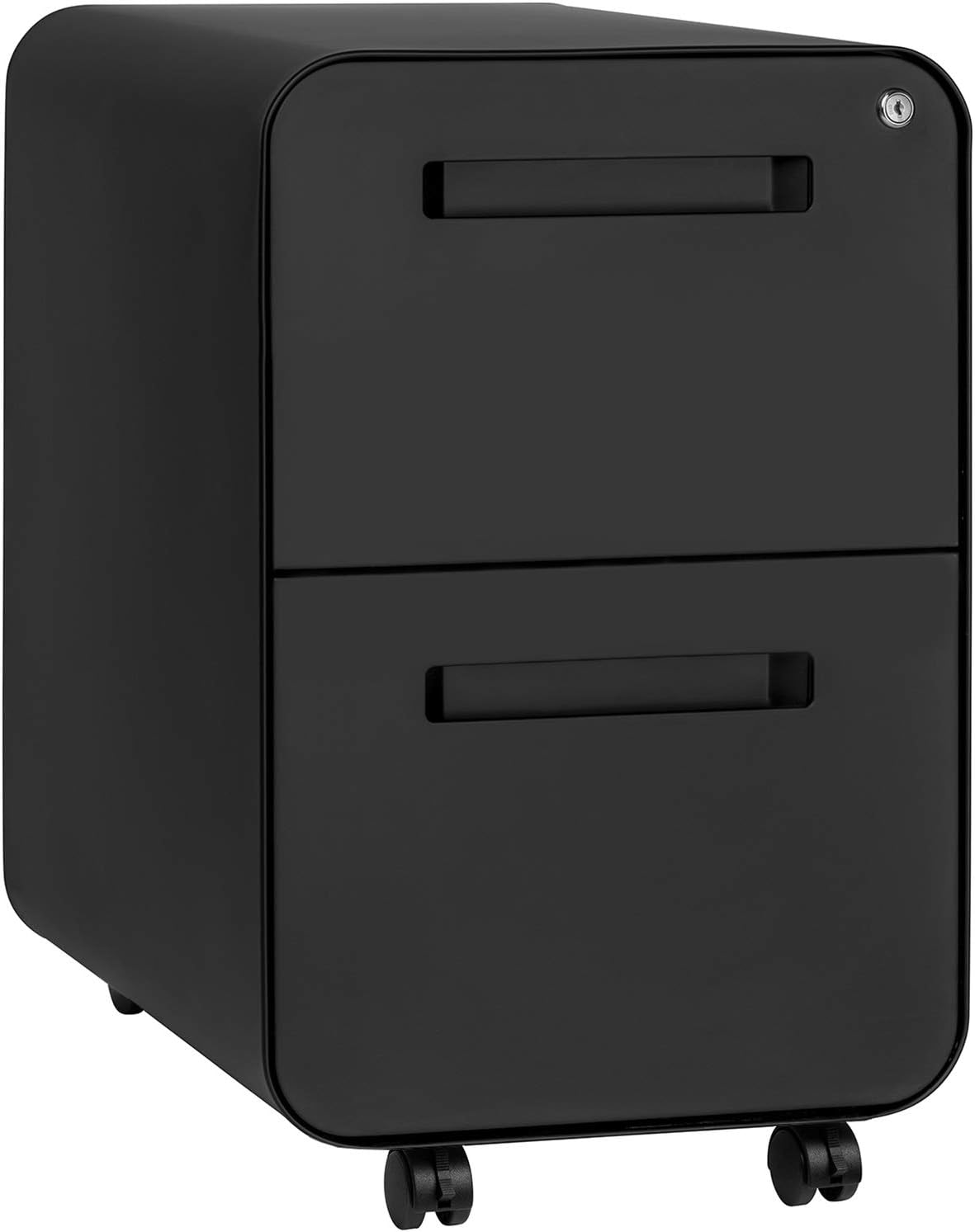 White 2-Drawer Mobile File Cabinet C2107