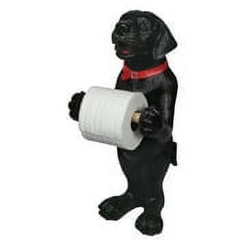 Black Lab Poly Resin Toilet Paper Holder Stand Z726680