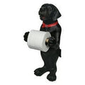 Black Lab Poly Resin Toilet Paper Holder Stand Z726680