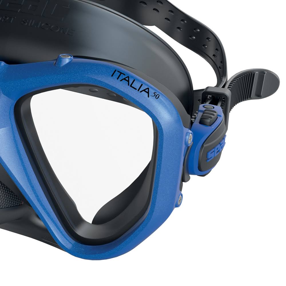 Clear - Black/Blue Mask W166