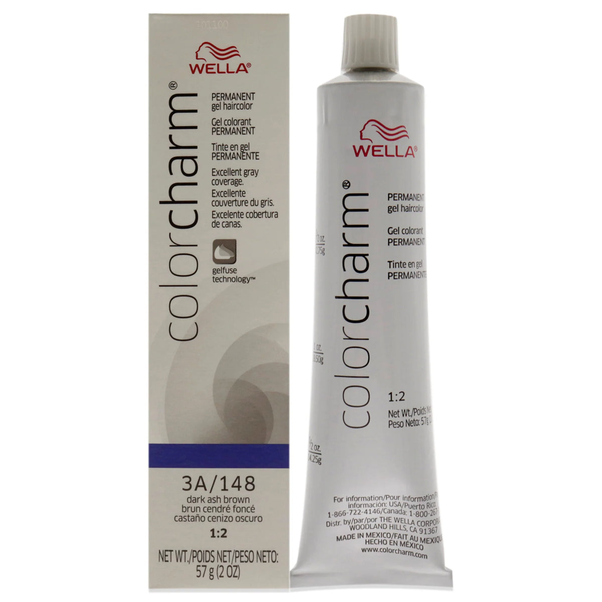 148 3A Dark Ash Brown Permanent Hair Color Gel B46949