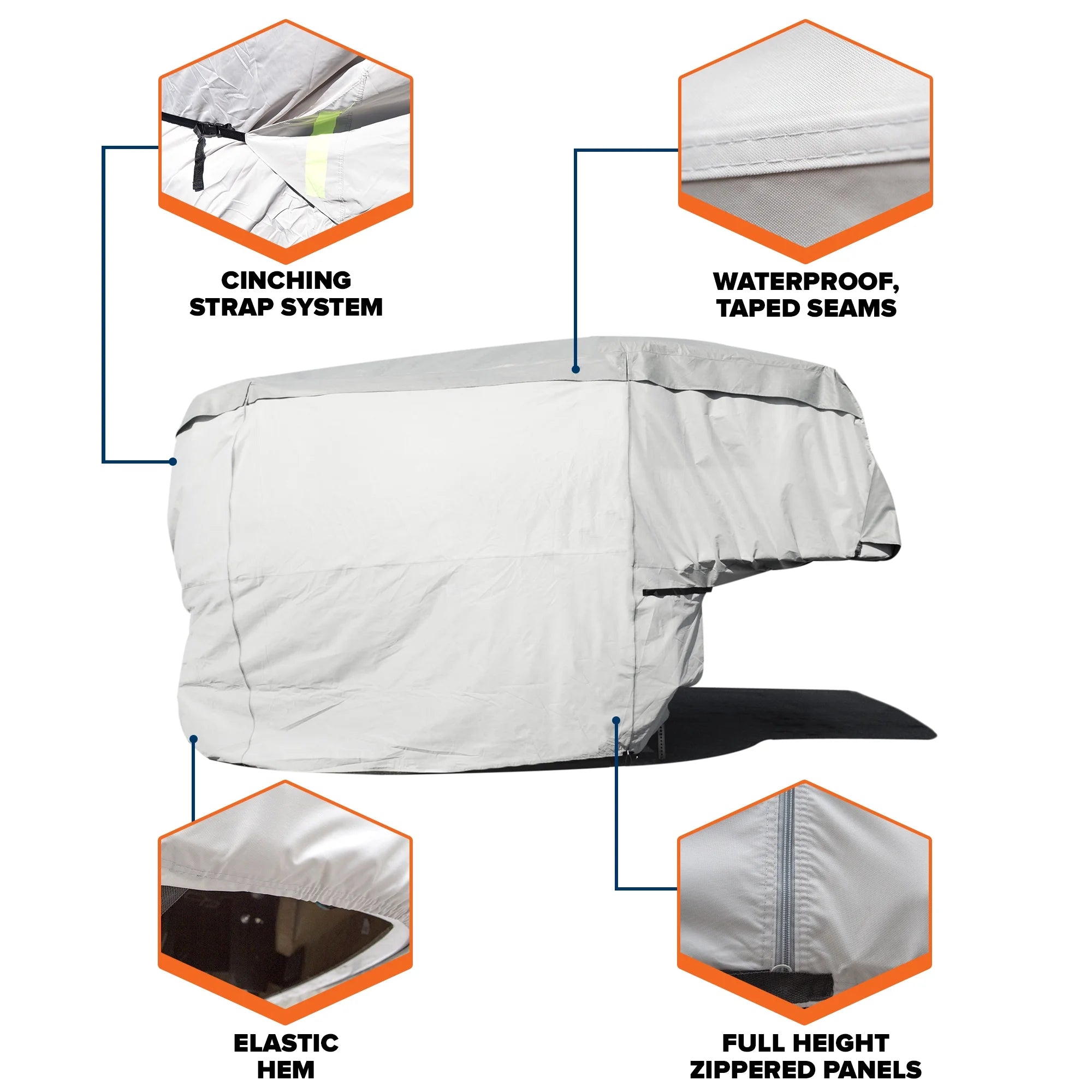 Truck Camper RV Cover, 100% Waterproof, Multiple Sizes G2966