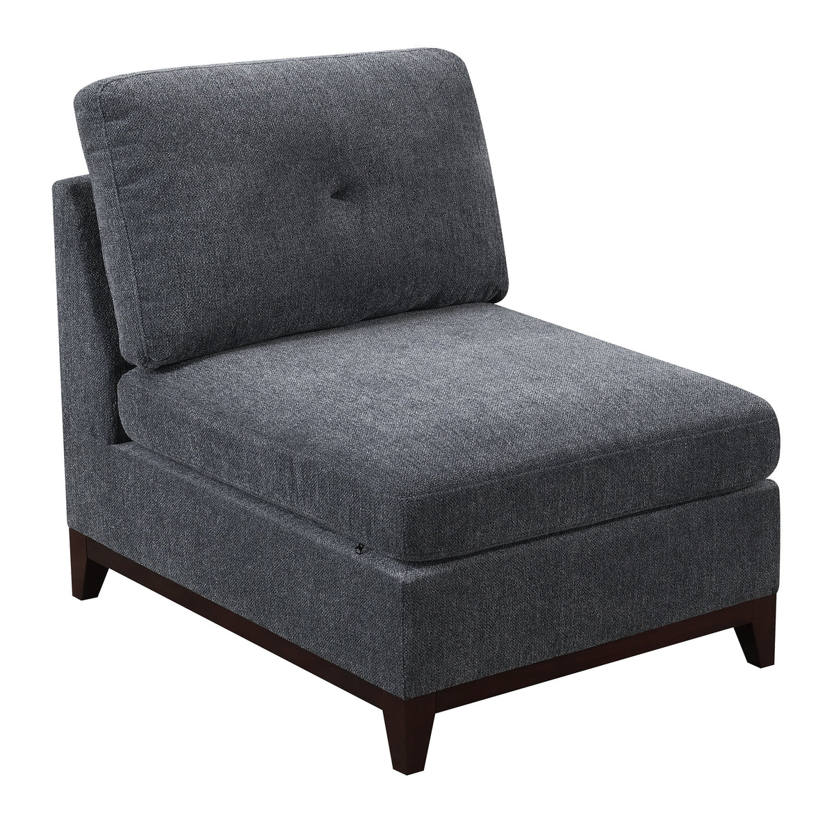 Modular Corner Sofa Set with Ottoman, Ash Gray Chenille M37368