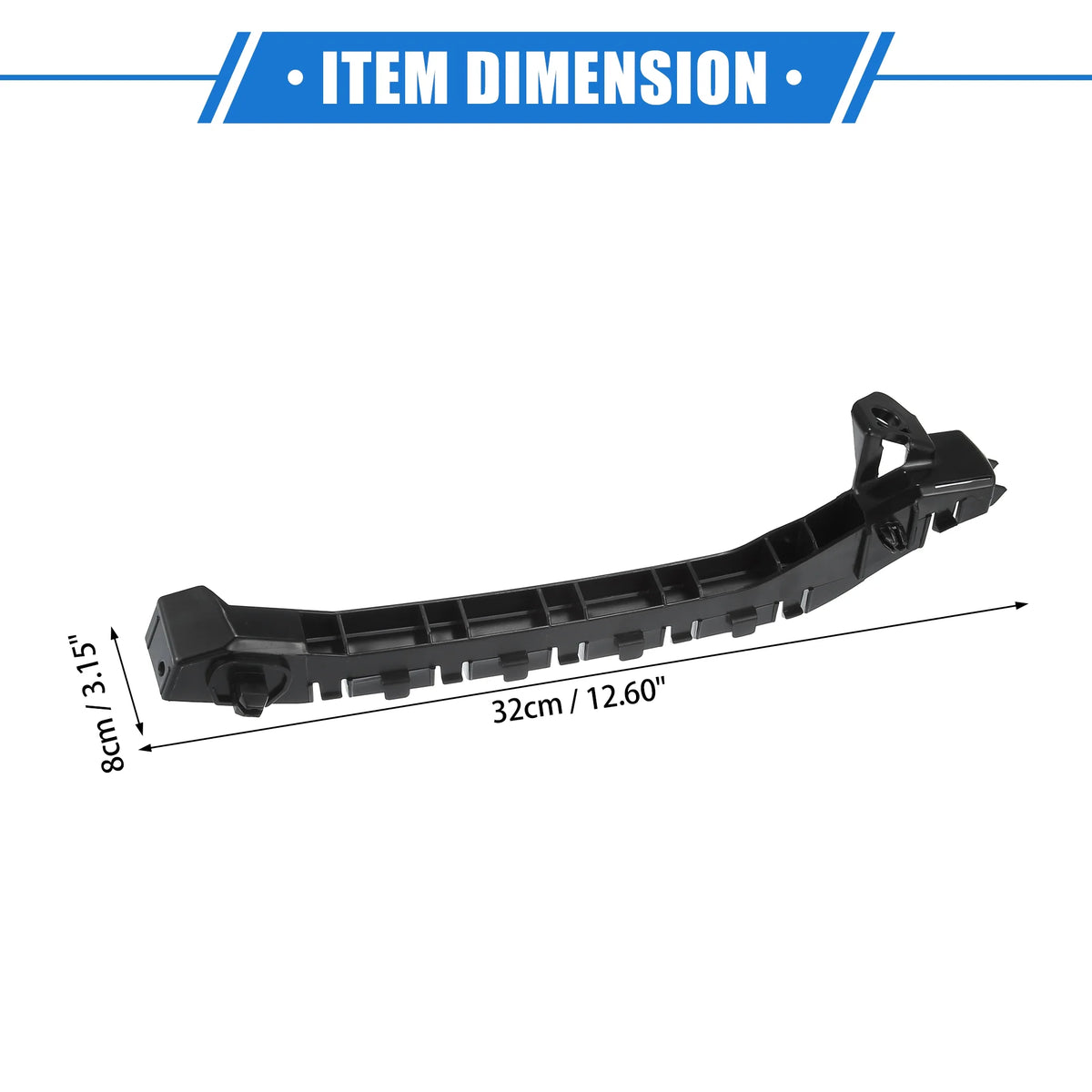 1 Pair Car Front Left Right Bumper Mounting Holder Bracket Black O111269