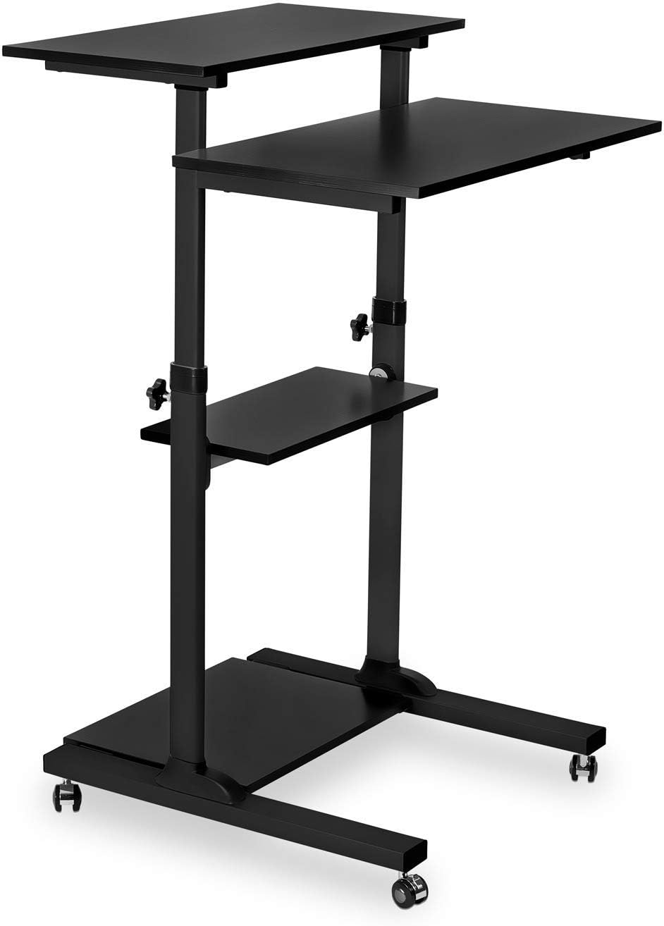 Mobile Standing Desk with Locking Wheels C89480