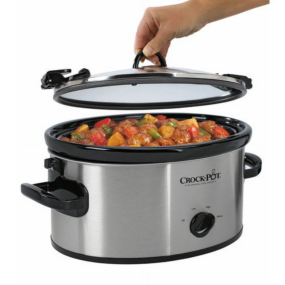 6 Quart Stainless Steel Portable Slow Cooker R572304