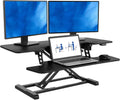 Electric Standing Desk Converter with Quick Release Keyboard Tray I649894