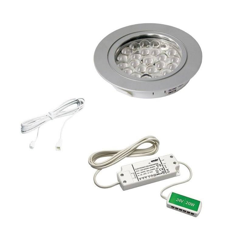 White Under-Cabinet LED Puck Lighting Kit P927465