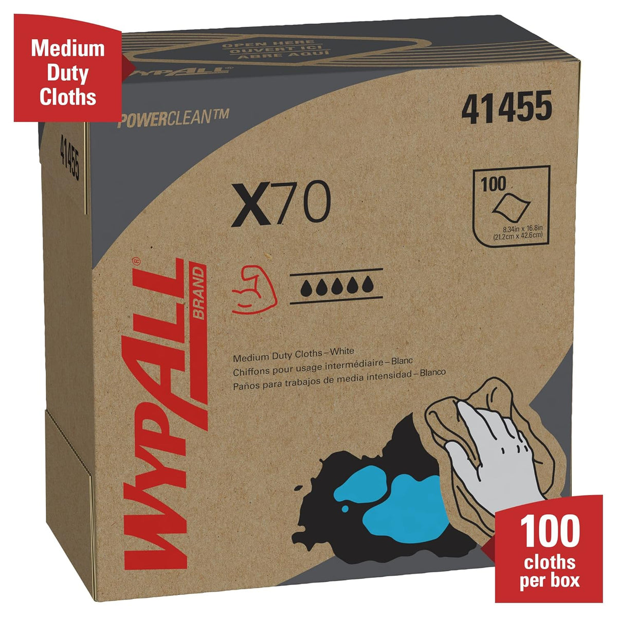 White Pop-Up Box Cloths, 1,000 Sheets / Case J41402