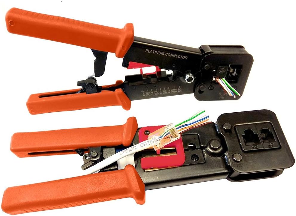 Pass-Through Crimper for UTP/FTP Cable Connector, Pack of 2 X99166