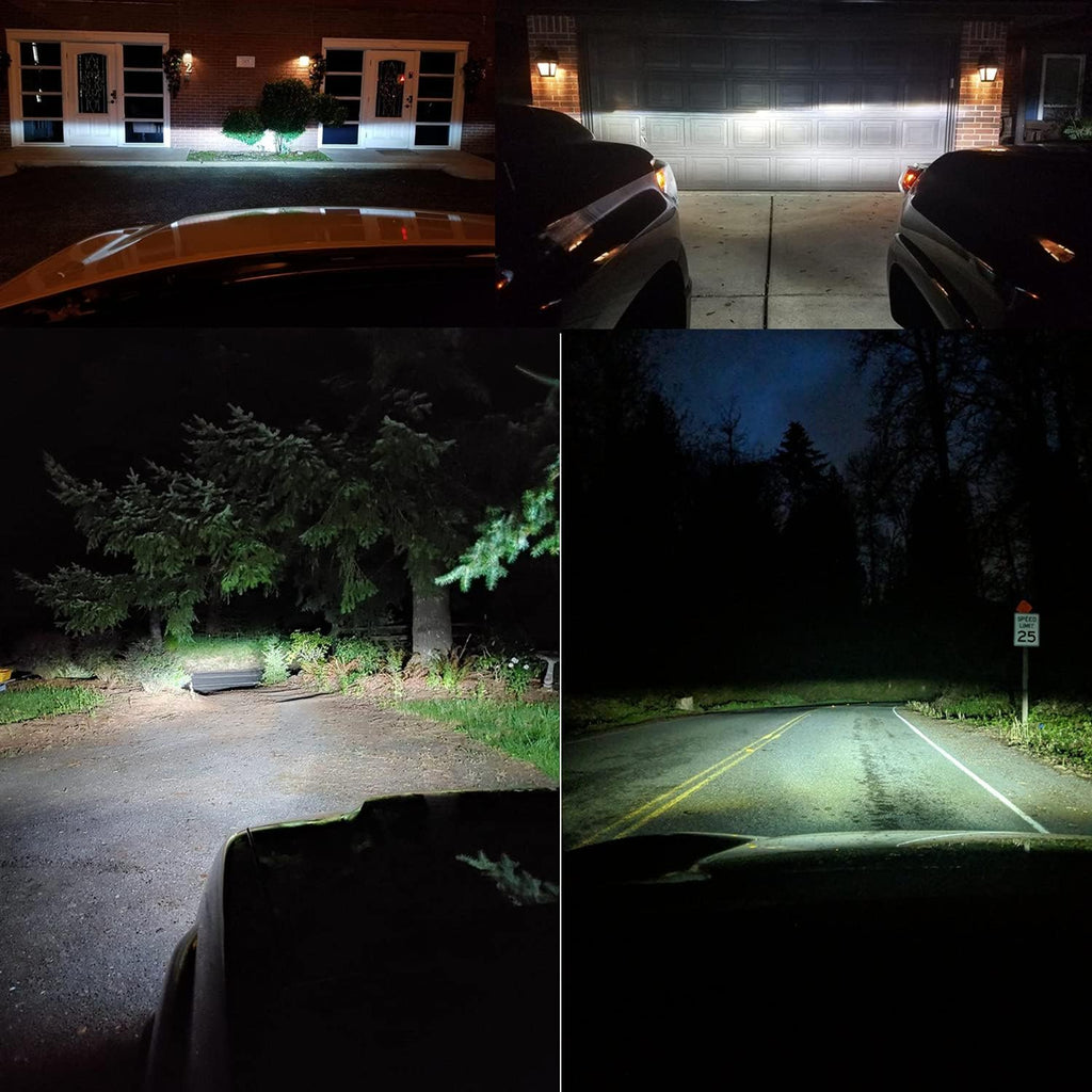 H11 Low Beam HB3/9005 High Beam LED Bulbs Combo Kits, Xenon White (4 Packs, 2 Sets) N838699