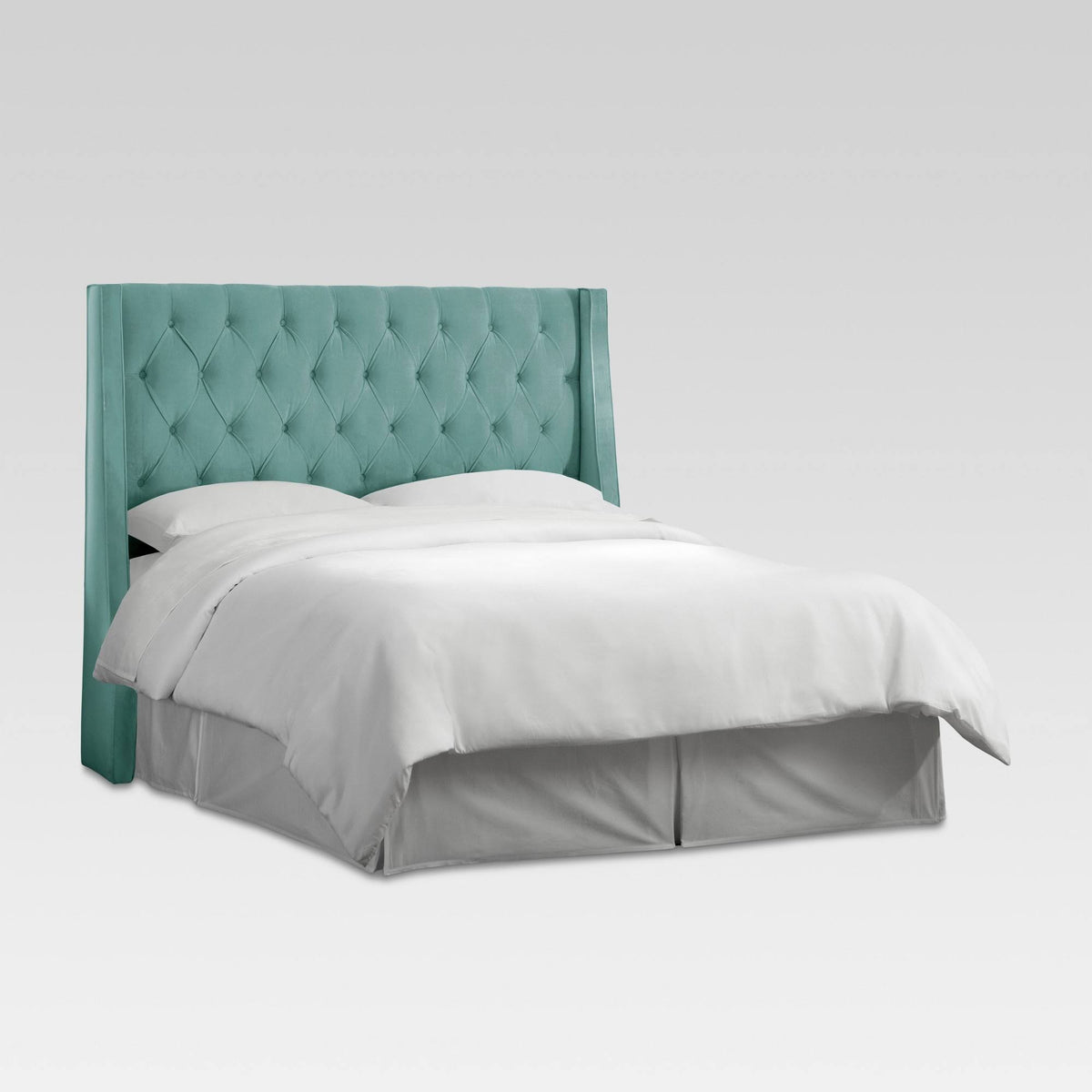 Tufted Wingback Headboard Velvet Caribbean Z121