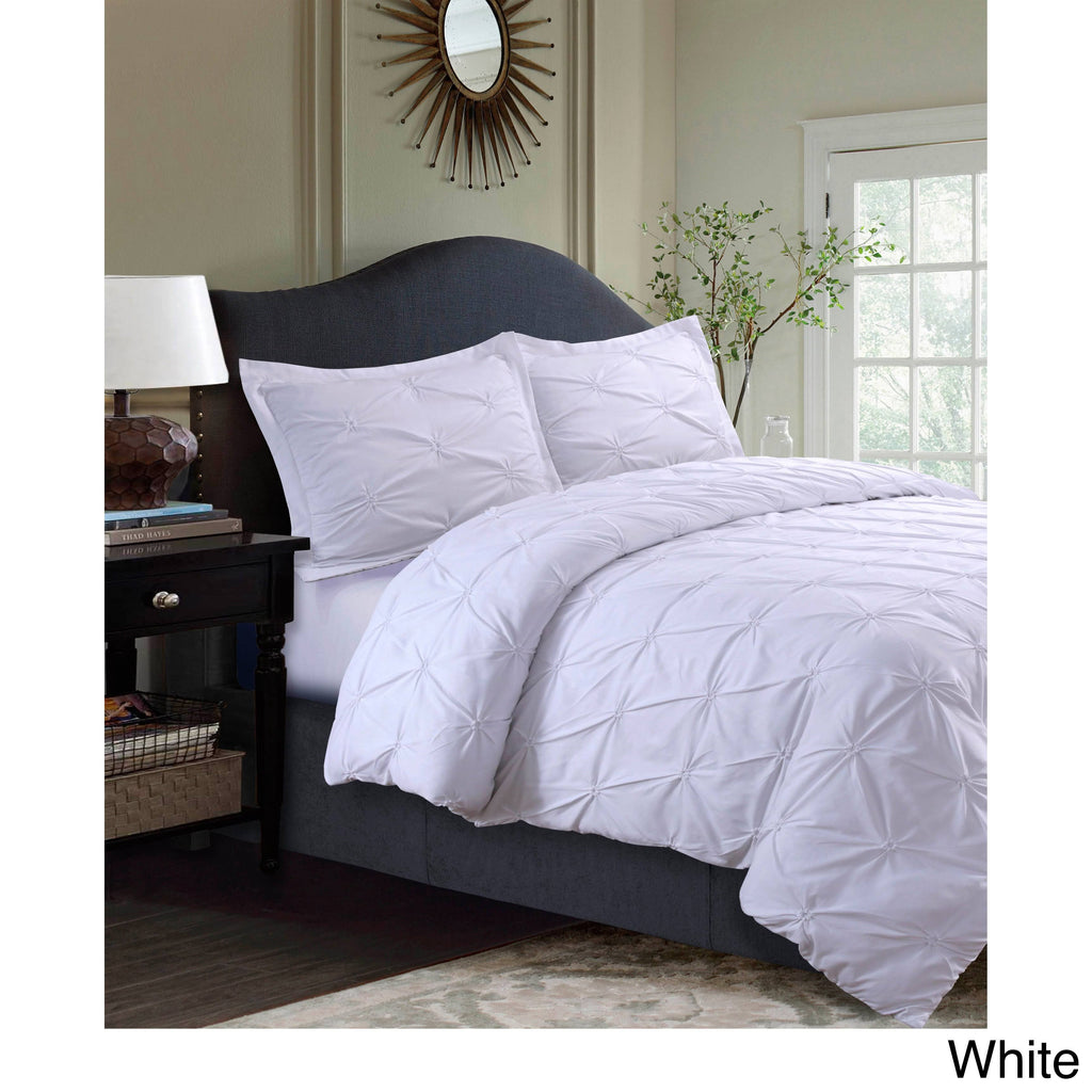 King White Microfiber Oversized Duvet Cover Set I15687