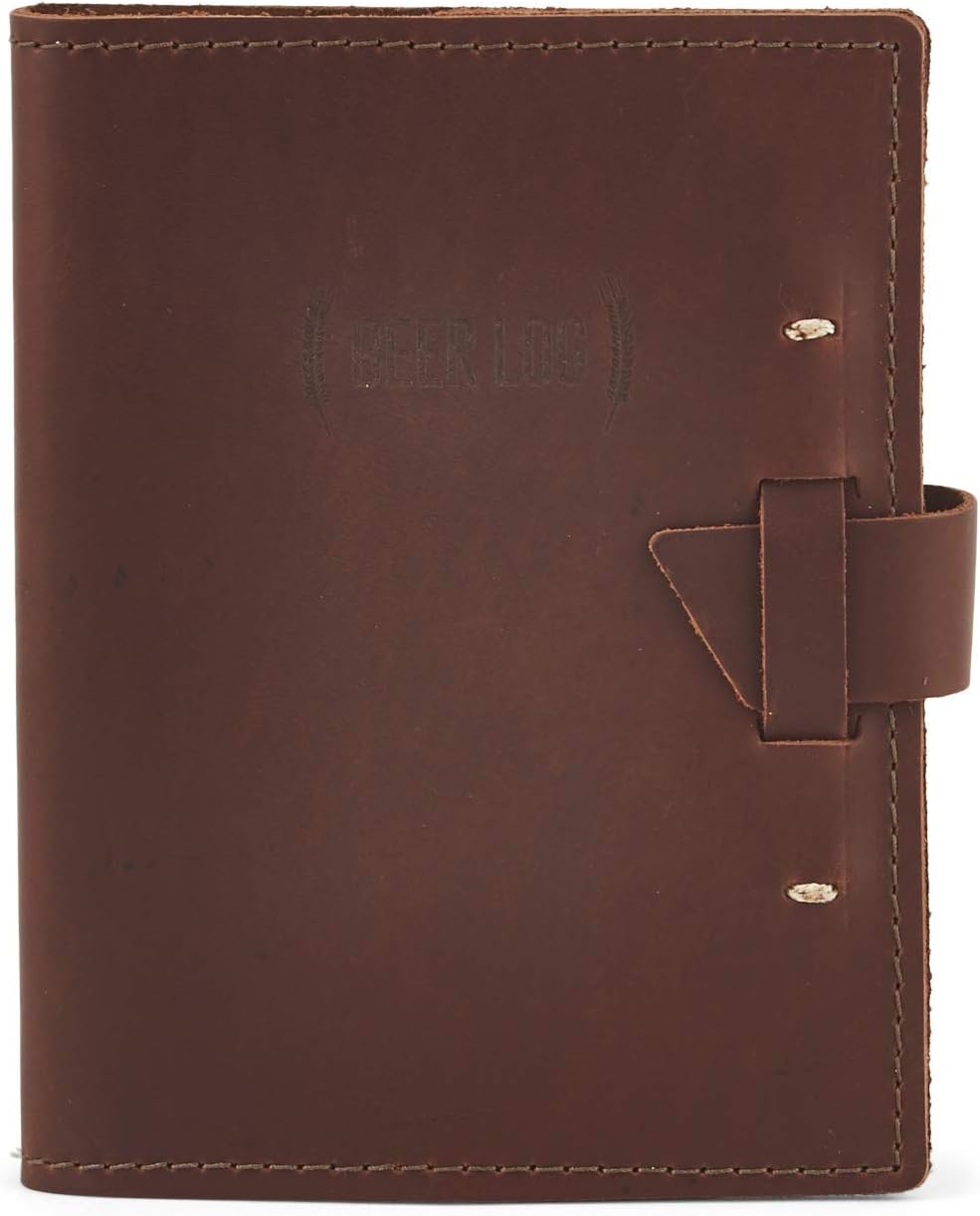 Saddle Top Grain Leather Beer Tasting Log Book Pack of 2 I913713