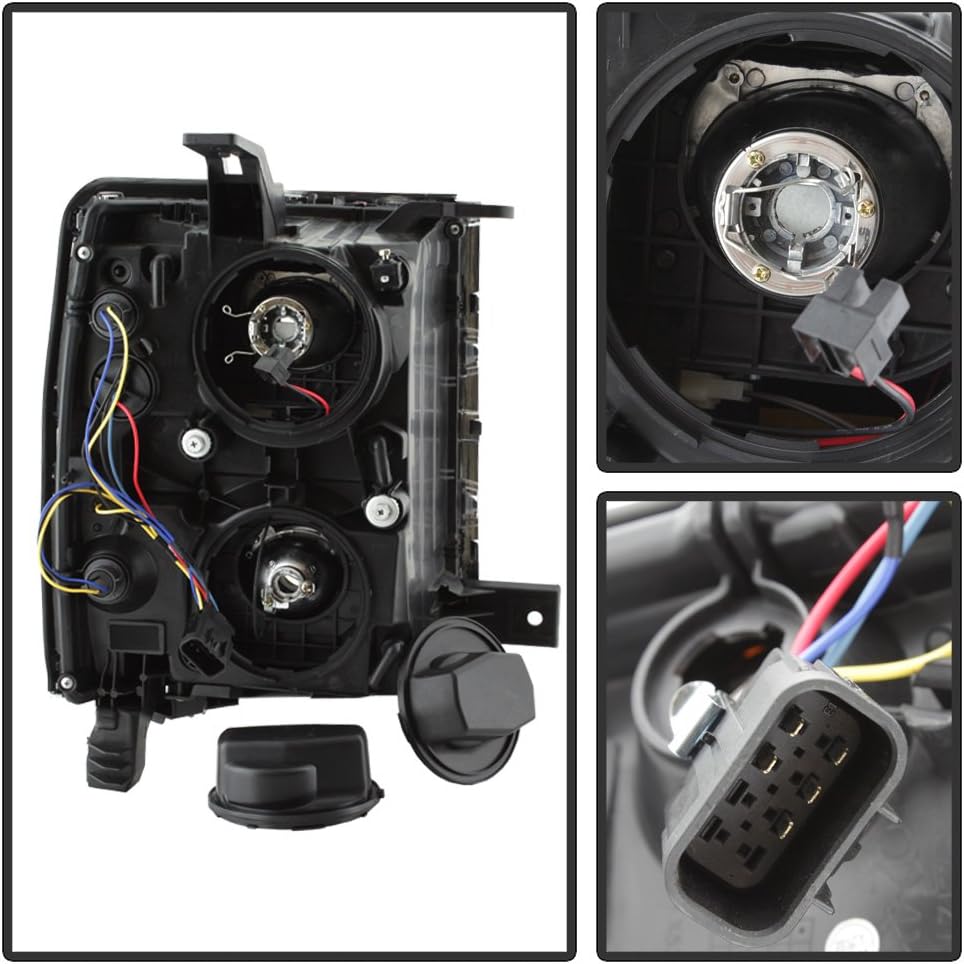 Projector Headlights with LED DRL D589