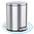 Semi-Round Bathroom Trash Can with Removable Inner Bucket K500