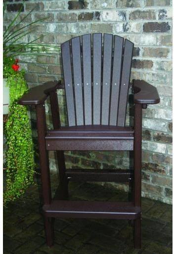 Turf Green Cedar Adirondack Bar Height Chair U85672